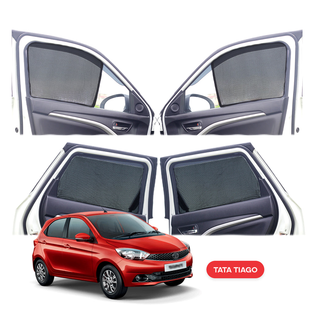 Tata Tiago Half Window Curtain/Car Sunshades - 4 Pieces