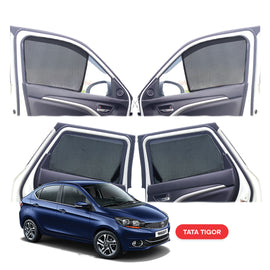 Tata Tigor Half Window Curtain/Car Sunshades - 4 Pieces