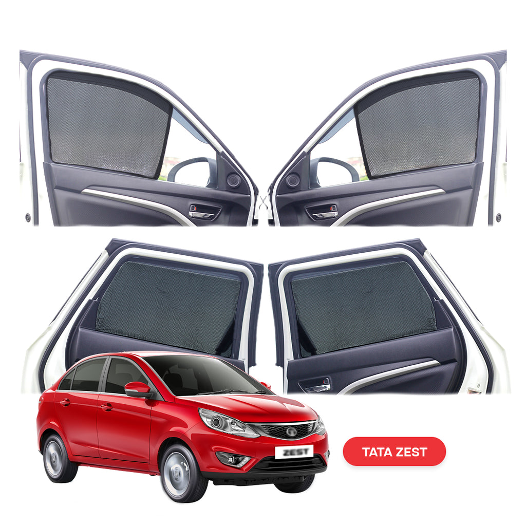 Tata Zest Half Window Curtain/Car Sunshades - 4 Pieces