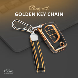 TPU Car Key Cover Fit for Toyota Innova Crysta | Corolla Altis Flip Key