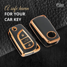 Load image into Gallery viewer, TPU Car Key Cover Fit for Toyota Innova Crysta | Corolla Altis Flip Key