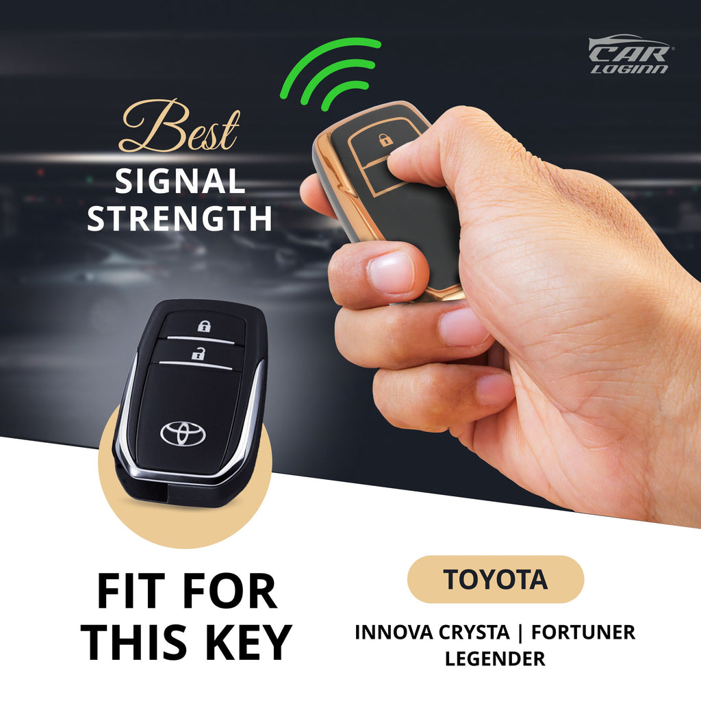 TPU Car Key Cover Fit for Toyota Innova Hycross | Fortuner | Innova Crysta Smart Key