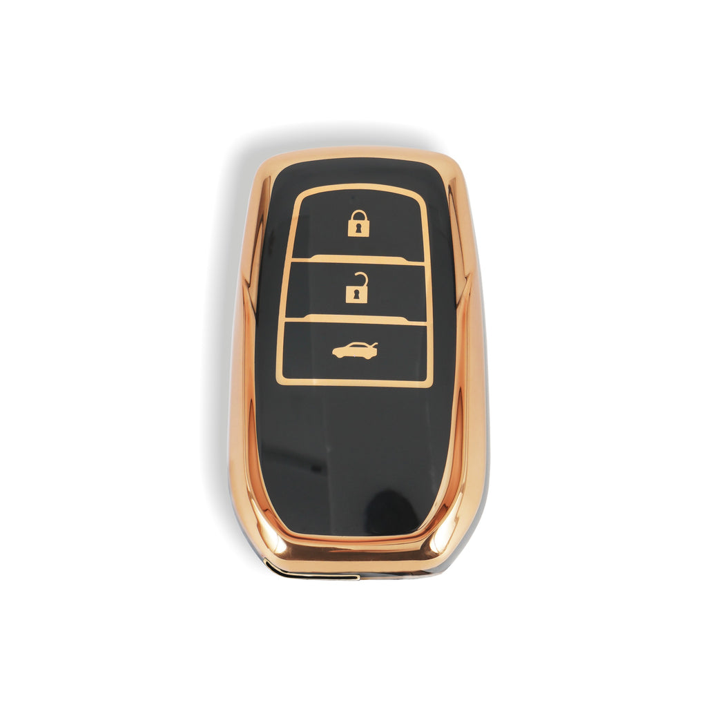 TPU Car Key Cover Fit for Toyota Fortuner | Legender | Innova Hycross | Innova Crysta Smart Key (3 Button)