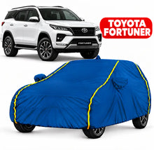 Load image into Gallery viewer, TOYOTA Fortuner Car Body Cover | All Weather Resistant | Triple Stitched with Soft Cotton Lining | Side Mirror Pocket