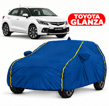 Load image into Gallery viewer, TOYOTA Glanza Car Body Cover | All Weather Resistant | Triple Stitched with Soft Cotton Lin| Side Mirror Pocket