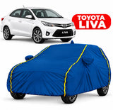 TOYOTA Liva Car Body Cover | All Weather Resistant | Triple Stitched with Soft Cotton Lining | Side Mirror Pocket