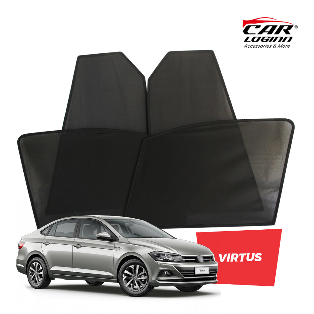 Volkswagen Virtus Magnetic Window Curtain/Car Sunshades - 4 Pieces