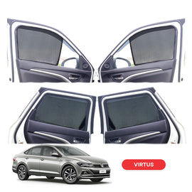 Volkswagen Virtus Half Window Curtain/Car Sunshades - 4 Pieces
