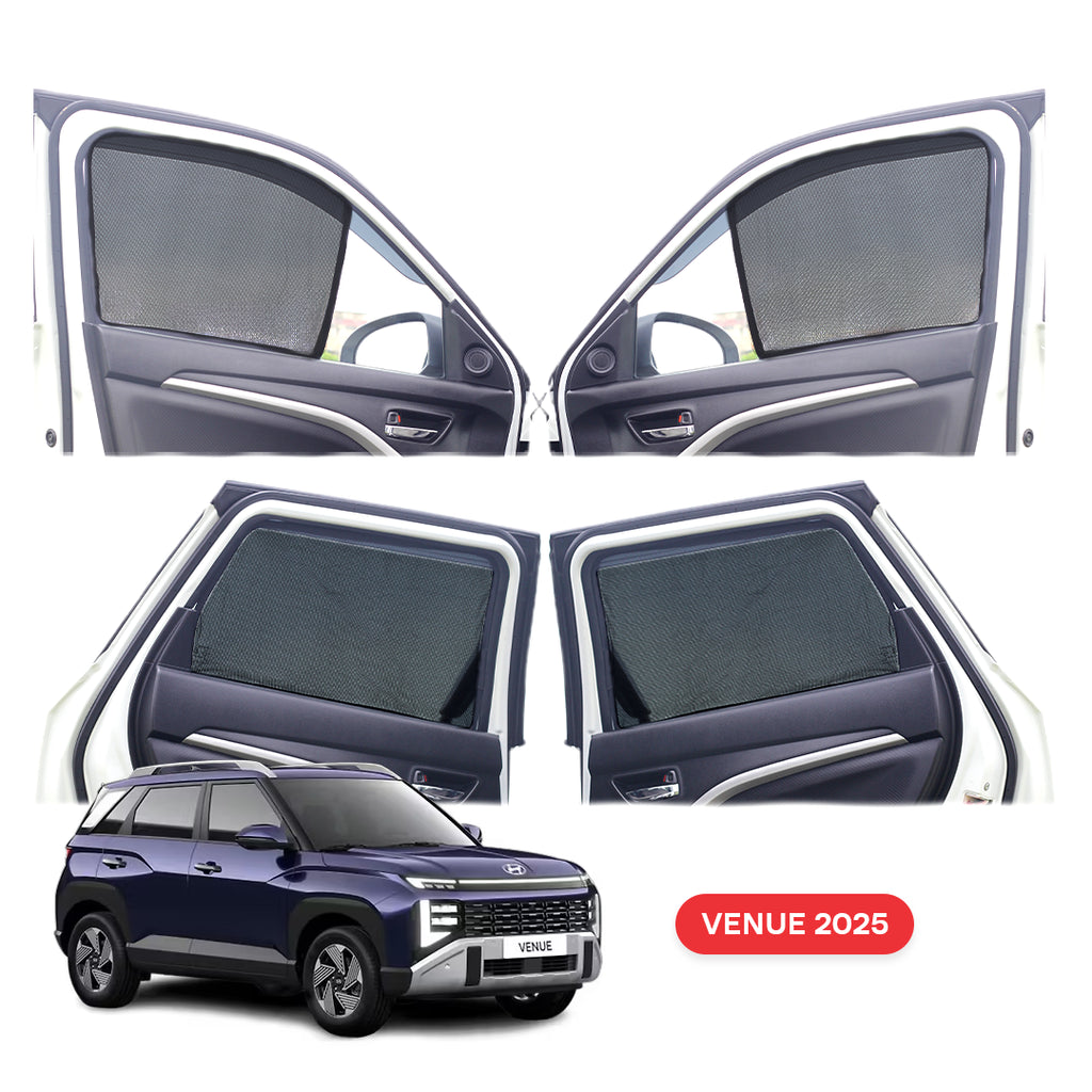 Hyundai Venue Half Window Curtain/Car Sunshades - 4 Pieces