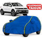 Volkswagen Taigun Car Body Cover | All Weather Resistant | Triple Stitched with Soft Cotton Lining | Side Mirror Pocket