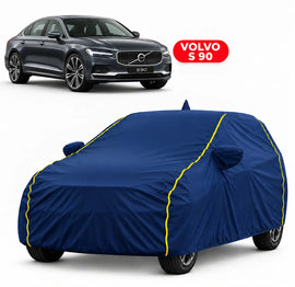 Volvo S 90 Car Body Cover | All Weather Resistant | Triple Stitched with Soft Cotton Lining | Side Mirror Pocket (JUNGLE VALVET)