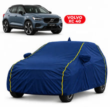 Load image into Gallery viewer, Volvo XC 40 Car Body Cover | All Weather Resistant | Triple Stitched with Soft Cotton Lining | Side Mirror Pocket (Black and Red)