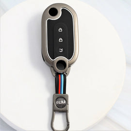 Metal Silicon Key Cover Fit for MG Comet EV Electric 3 Button Flip Key (Base VARIENT)