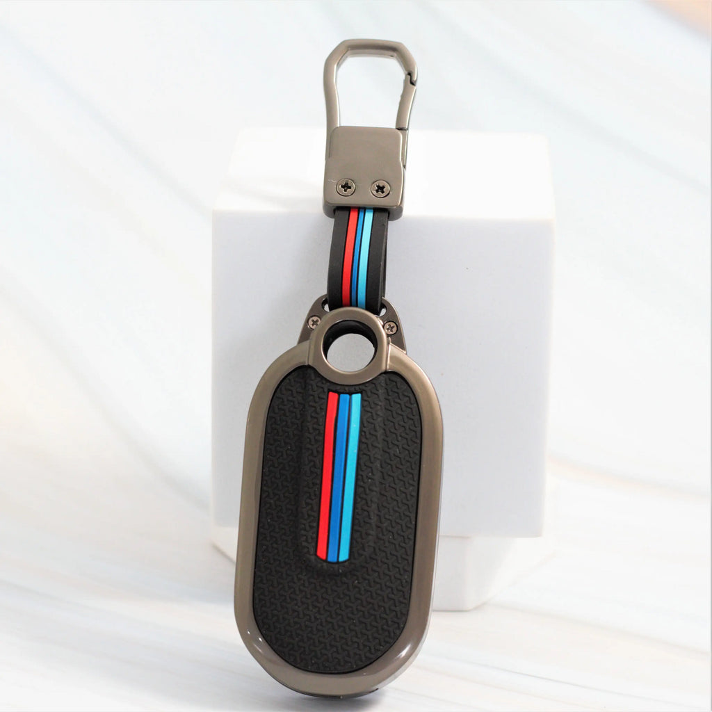 Metal Silicon Key Cover Fit for MG Comet EV Electric 3 Button Flip Key (Base VARIENT)