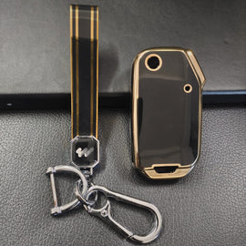 TPU Car Key Cover Fit for New Kia Seltos 2023 Facelift 3 Button Flip Key