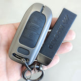 Metal Alloy Leather Key case for AUDI 3 Button Smart Key