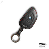 Carloginn PU-3D Leather Key Case for BMW 3 Button Smart Key