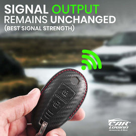 Carloginn PU-3D Leather Key Case for Maruti Suzuki 2 Button Smart Key