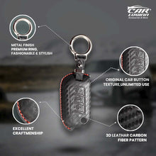 Load image into Gallery viewer, Carloginn PU-3D Leather Key Case for Mahindra 3 Button Key