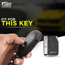 Load image into Gallery viewer, Carloginn PU-3D Leather Key Case for New Kia Seltos | Sonet Face-lift 3 Button Smart Key