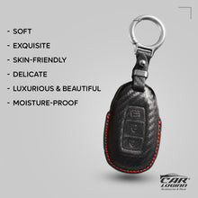 Load image into Gallery viewer, Carloginn PU-3D Leather Key Casefor Hyundai 3 Button Smart Key (PUSH START)