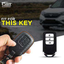 Load image into Gallery viewer, Carloginn PU-3D Leather Key Case for Honda 3 Button Smart Key