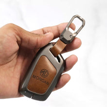 Load image into Gallery viewer, Metal Leather Key Case for MG Hector 3 Button Smart Key