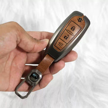 Load image into Gallery viewer, Metal Leather Key case for Maruti Suzuki Baleno | Vitara Brezza | S-Cross | Ciaz - (3 Button)