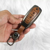 Metal Leather Key case for Maruti Suzuki Baleno | Vitara Brezza | S-Cross | Ciaz - (3 Button)