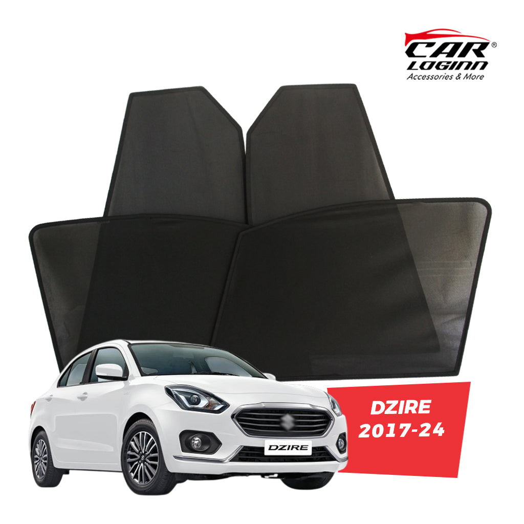 Maruti Suzuki Swift Dzire Magnetic Window Curtain/Car Sunshades - 4 Pieces