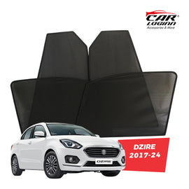 Maruti Suzuki Swift Dzire Magnetic Window Curtain/Car Sunshades - 4 Pieces