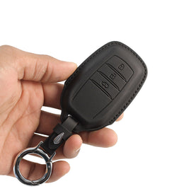 Carloginn PU-3D Leather Key Case for Toyota 3 Button Smart Key