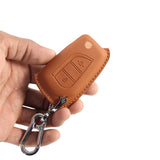 Carloginn PU-3D Leather Key Case for Toyota Innova Crysta | Corolla Altis Flip Key