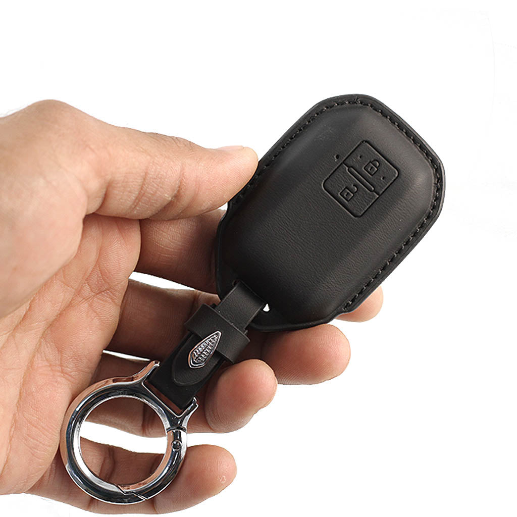 Carloginn PU-3D Leather Key Case for Maruti Suzuki 2 Button Smart Key