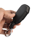 Carloginn PU-3D Leather Key Case for New Kia Seltos 2023 Facelift | Carens X Line | Sonet Facelift - 4 Button Smart Key