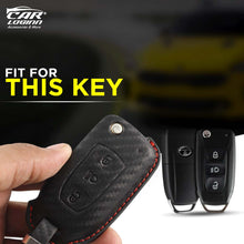 Load image into Gallery viewer, Carloginn PU-3D Leather Key Case for TATA 3 Button Flip Key