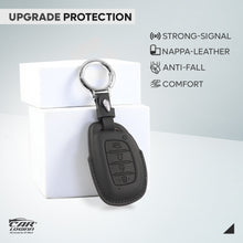 Load image into Gallery viewer, Carloginn PU-3D Leather Key Case for New Hyundai 4 Button Smart Key (PUSH START)