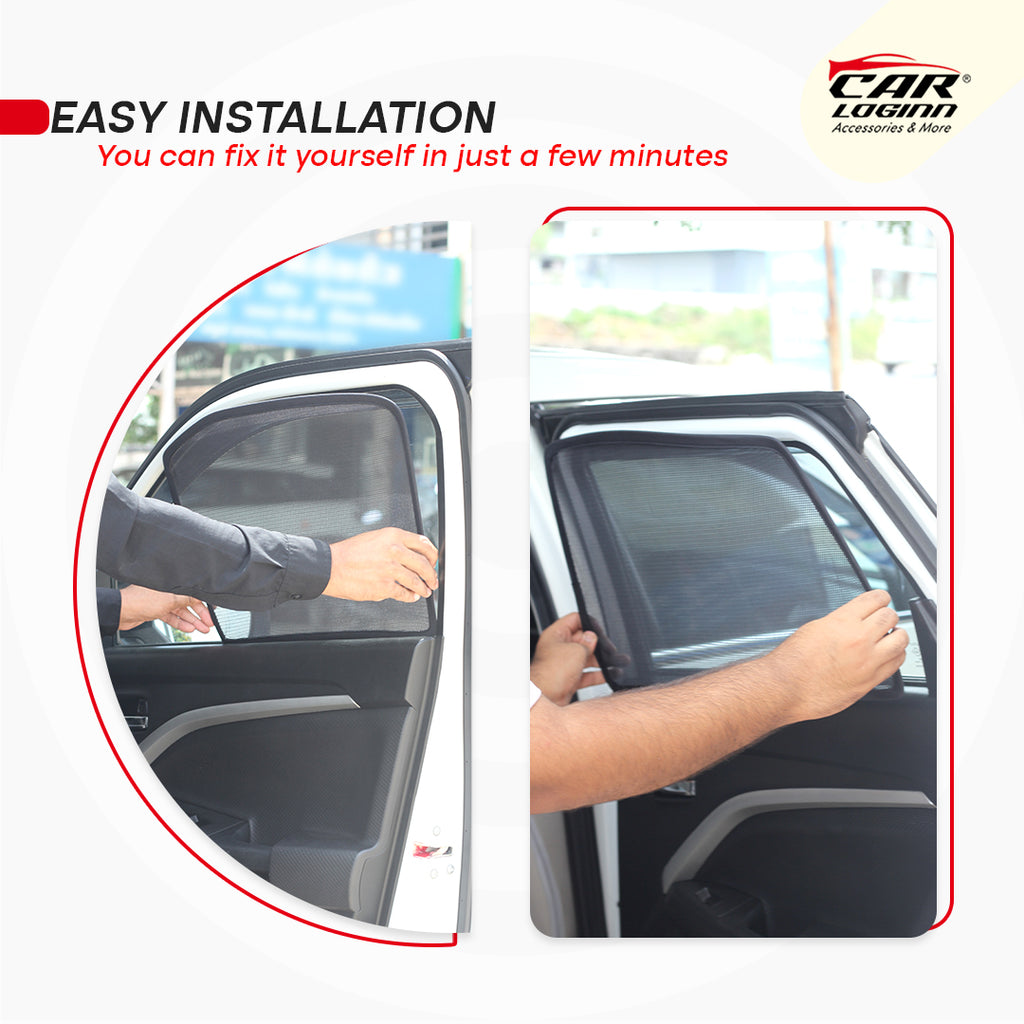 Tata Nexon Half Window Curtain/Car Sunshades - 4 Pieces