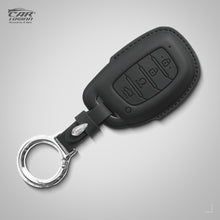 Load image into Gallery viewer, Carloginn PU-3D Leather Key Case for New Hyundai 4 Button Smart Key (PUSH START)