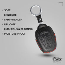 Load image into Gallery viewer, Carloginn PU-3D Leather Key Case for TATA 4 Button Smart Key