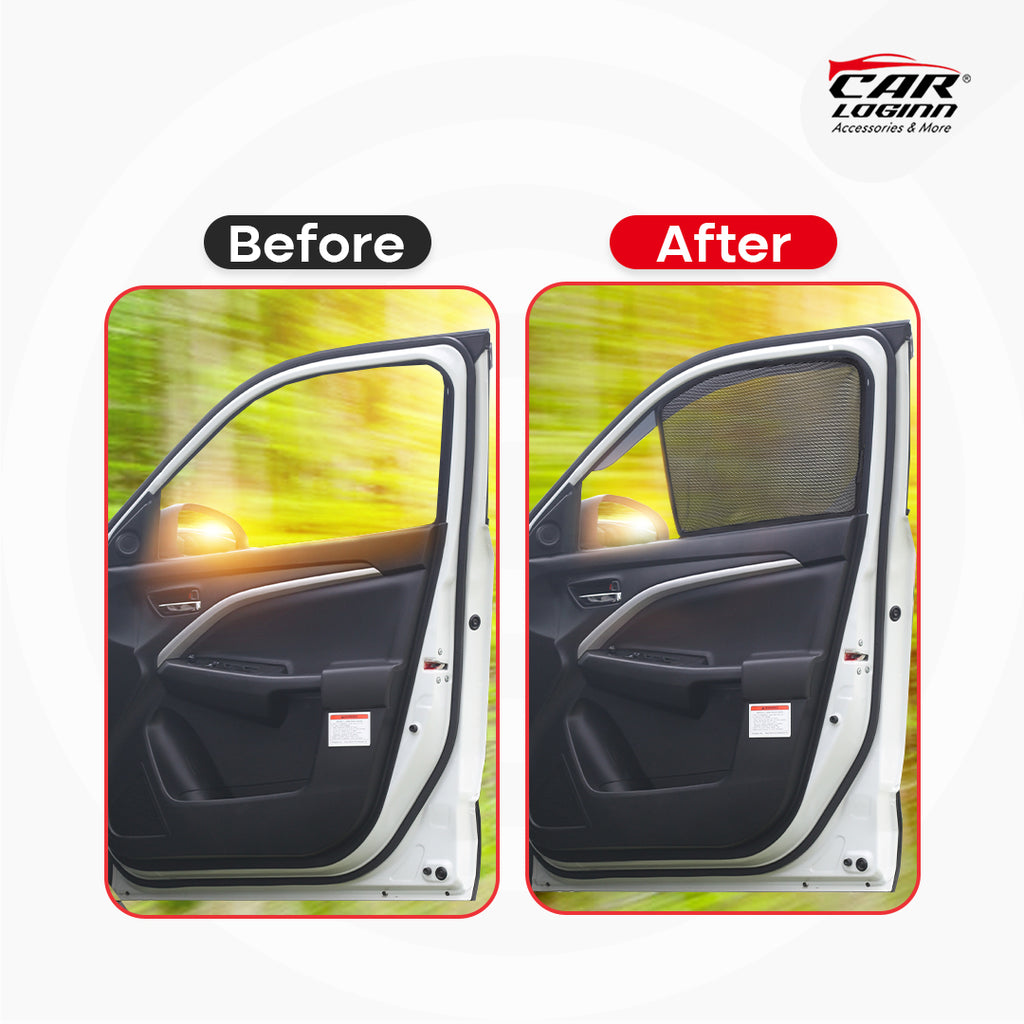 Tata Nexon Half Window Curtain/Car Sunshades - 4 Pieces