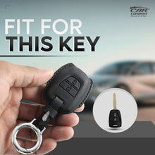 Load image into Gallery viewer, Carloginn PU-3D Leather Key Case for Hyundai Grand i10 | New Santro (2 Button Key)