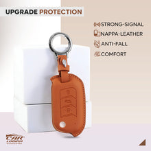 Load image into Gallery viewer, Carloginn PU-3D Leather Key Case for Mahindra 3 Button Key