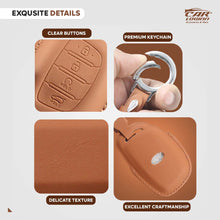 Load image into Gallery viewer, Carloginn PU-3D Leather Key Case for New Hyundai 4 Button Smart Key (PUSH START)