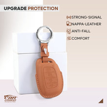 Load image into Gallery viewer, Carloginn PU-3D Leather Key Case for New Hyundai 4 Button Smart Key (PUSH START)