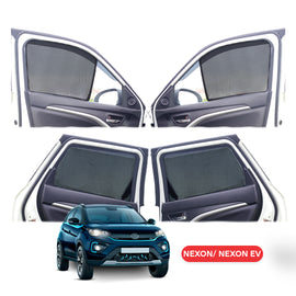 Tata Nexon Half Window Curtain/Car Sunshades - 4 Pieces
