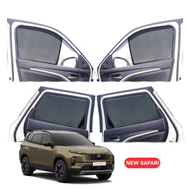 Tata Safari Half Window Curtain/Car Sunshades - 6 Pieces
