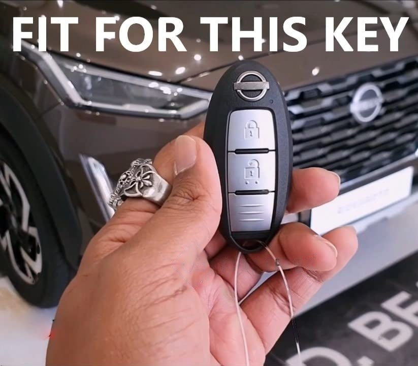 TPU Car Key Cover Fit for Nissan Sunny | Terrano | Magnite (2 button smart key)