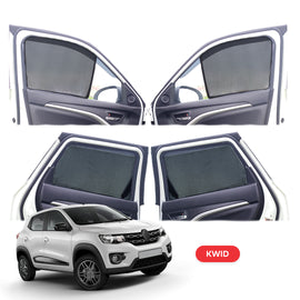 Renault Kwid Half Window Curtain/Car Sunshades - 4 Pieces