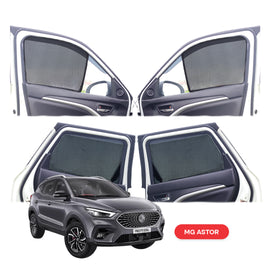 MG Astor Half Window Curtain/Car Sunshades - 4 Pieces